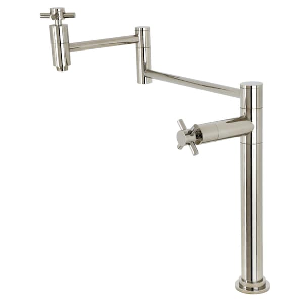 Deck Mount Pot Filler, Polished Nickel